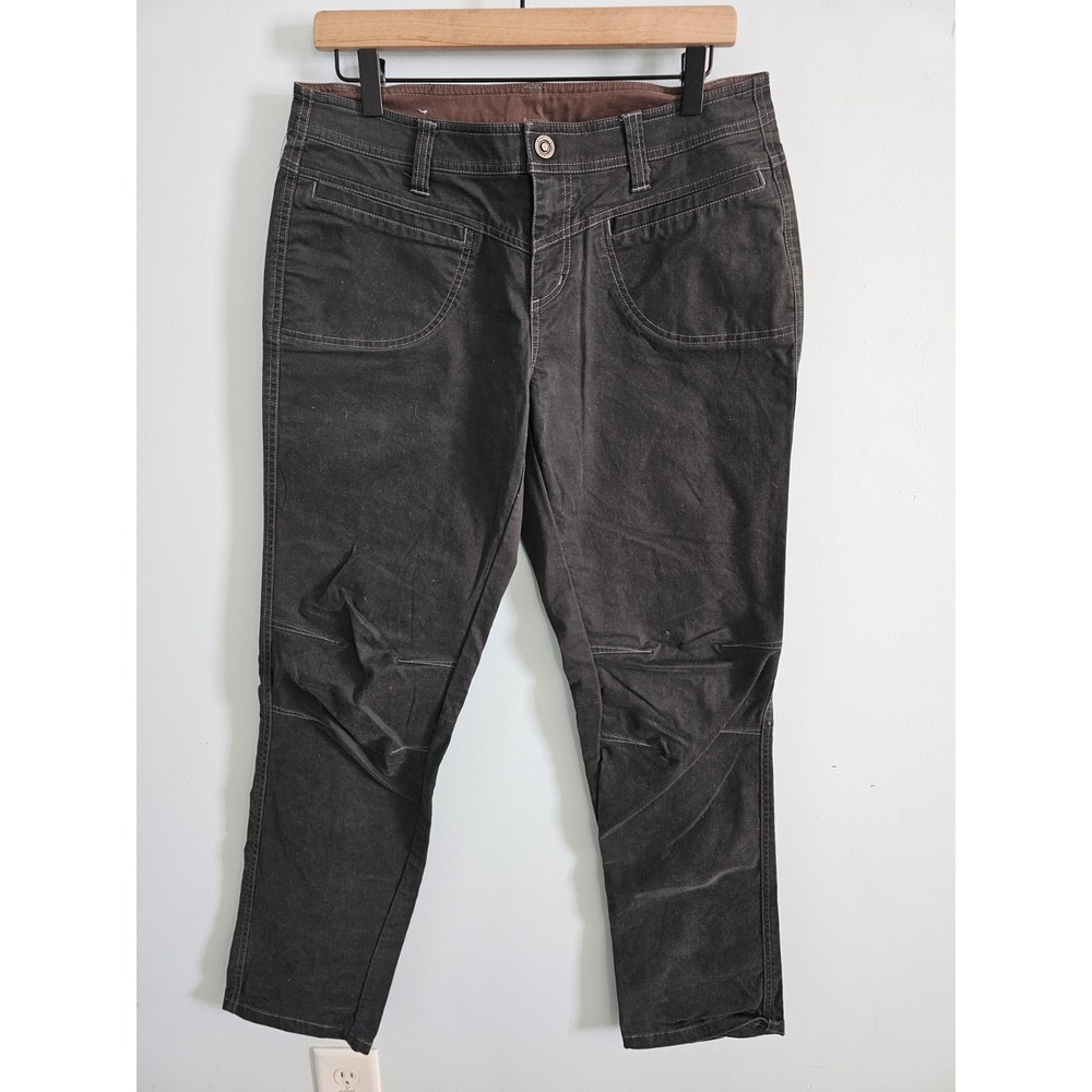 Kuhl Dulce Pants Womens 10 Rugged Camp Straight Leg Mid Rise Stretch Gray Rydr